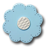 Lollipop Flower Drawer Knob in Pastel Blue