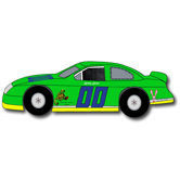 Stock Car Drawer Knob in Green