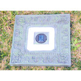 Solar Power Square Stepping Stone in Green Garden (Set of 3)