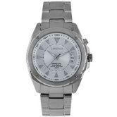 Perpetual Calendar Men's Watch with Silver Band and Dial