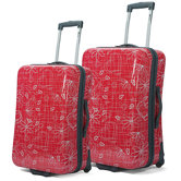 Hardsided Patterned 2 Piece Luggage Set