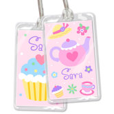 Tea Party Personalized Name Tag Set