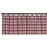 Large Scale Plaid Bathroom Shower Curtain in Red