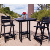 Nautical 3 Piece Bar Height Dining Set