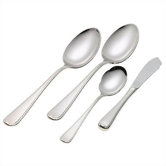 Ribbon Edge Frosted 4 Piece Serving Set