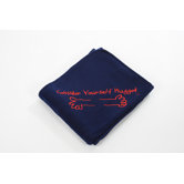 Fleece Throw in Navy with Red Hug