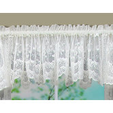 Bridal Lace with Scalloped Hem Swag Pair