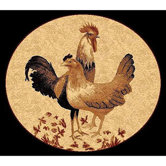 African Adventure Rooster Novelty Rug