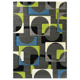 Studio 609 Charcoal Geometric Design Rug
