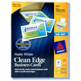 120 Count Ink Jet Printer Business Card in White