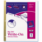 5 Count Write-On Divider in Clear