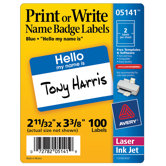 100 Count Name Badge Label