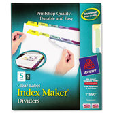 Index Maker Clear Label Dividers with Contemporary Color Tabs