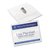 Badge Holders with Laser/Inkjet Inserts, Top Loading, 3 x 4, 100/Box
