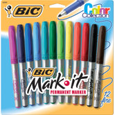12 Count Mark-It Permanent Marker Color Collection