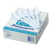 Heavyweight Polystyrene Teaspoons in White