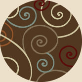 Arthur Scroll Brown Rug