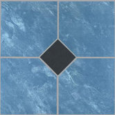 Vinyl Blue Marble / Black Diamond Floor Tile (Set of 30)