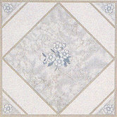 Vinyl White Flower Floor Tile (Set of 20)