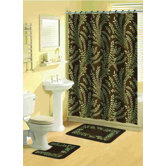 Bath Boutique 15 Piece Bath Set in Brown Tufted