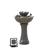 Solar Water 2 Tiered Frog Fountain