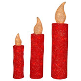 Candle with 105 Halogen Light (Set of 3)