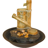 Large Eternity Bamboo Slide Tabletop Fountain