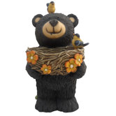 Bear Statue with Bird Feeder