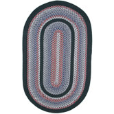 Pioneer Valley II Carribean Blue with Dark Green Solids Multi Rug