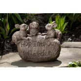 Rabbit Welcome Garden Stone