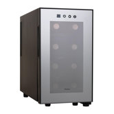 8 Bottles Wine Cellar with Electronic Controls in Black