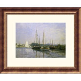 Boats: Regatta at Argenteuil c. 1872-73 Bronze Framed Print - Claude Monet