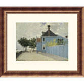 La Maison Weue, Zaandau Bronze Framed Print - Claude Monet