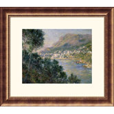 Monte Carlo, View of Cape Martin (Monte Carlo, Vue de Cap Martin) Bronze Framed Print - Claude Monet