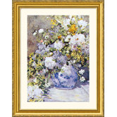 Vase de Fleur Gold Framed Print - Pierre Auguste Renoir