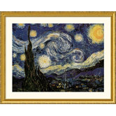The Starry Night Gold Framed Print - Vincent van Gogh