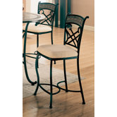Cottonwood 24" Barstool with Faux Marble Inlay in Black