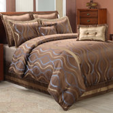 HourGlass Comforter Set in Brown