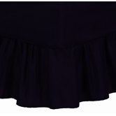 Solid Color Muslin Bedskirt in Black