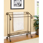 Scroll Towel Rack in Red Coffee