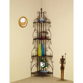 Four Tier Metal Etagere Shelf in Goldish Copper