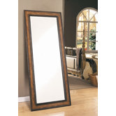 Sedro Leaning Floor Mirror Antique Brown Crackle