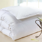 Polka Dot Cotton Down Pillow in White