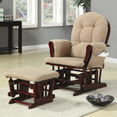 Poth Microfiber Glider and Ottoman