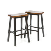 Aloha 29" Stool in Oak and Black