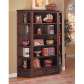 St. Paul Bookcase Wall Unit in Cappuccino