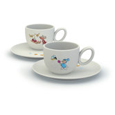 Storie A Colazione Niki E Gli Amici Cups with Saucers Set by Miriam Mirri