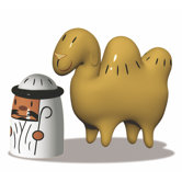 "Amir and Camelus" Figurine (Set of 2)