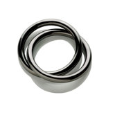 Oui Napkin Ring with PVD Coating in Grey by LPWK, Andrea Incontri