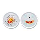 AMGI08 S1 Set 1 of Two Pizza Plates by Massimo Giacon